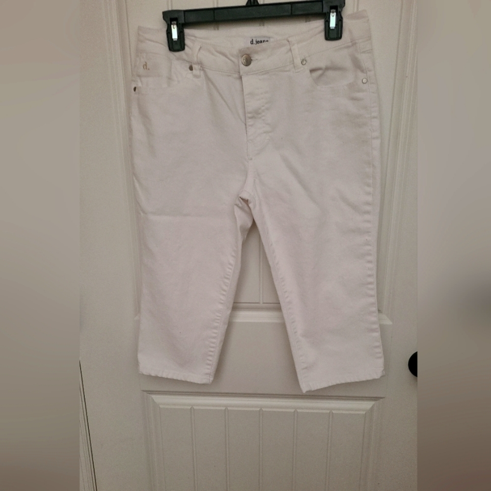 Women's White Crop Jeans